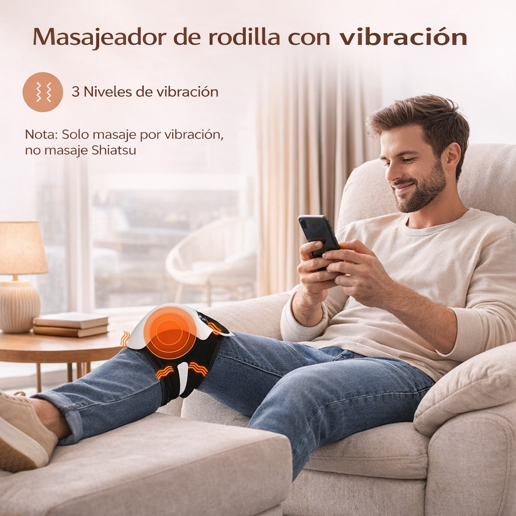 Masajeador de rodilla infrarrojo con terapia de calor y luz roja
